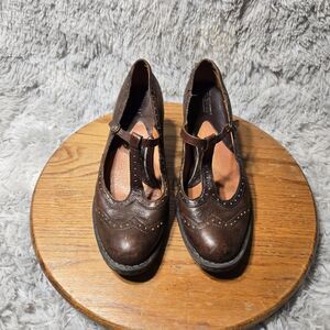 Born Vintage Style Womens Size 8/39 Retro Y2K Brown Leather Coquette Heels